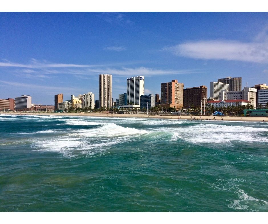South African beach cityscape