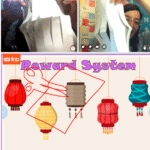 a photo of myself using a reward system where we make a paper lantern