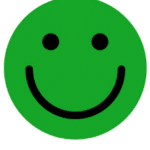 a green smiley face
